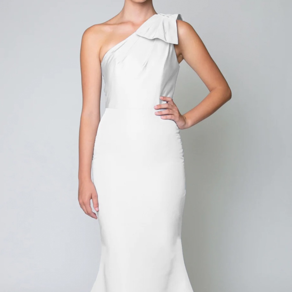 Alexia Maria Silk Faille One Shoulder Gown